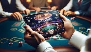 Pengguna membaca permainan memancing mobile